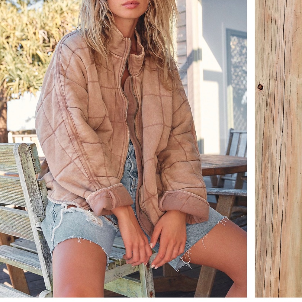 Extra small free people dolman quilted jacket brand new